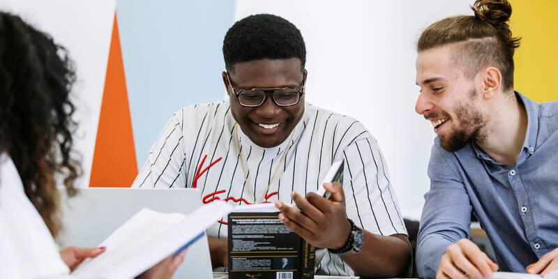 Students studying