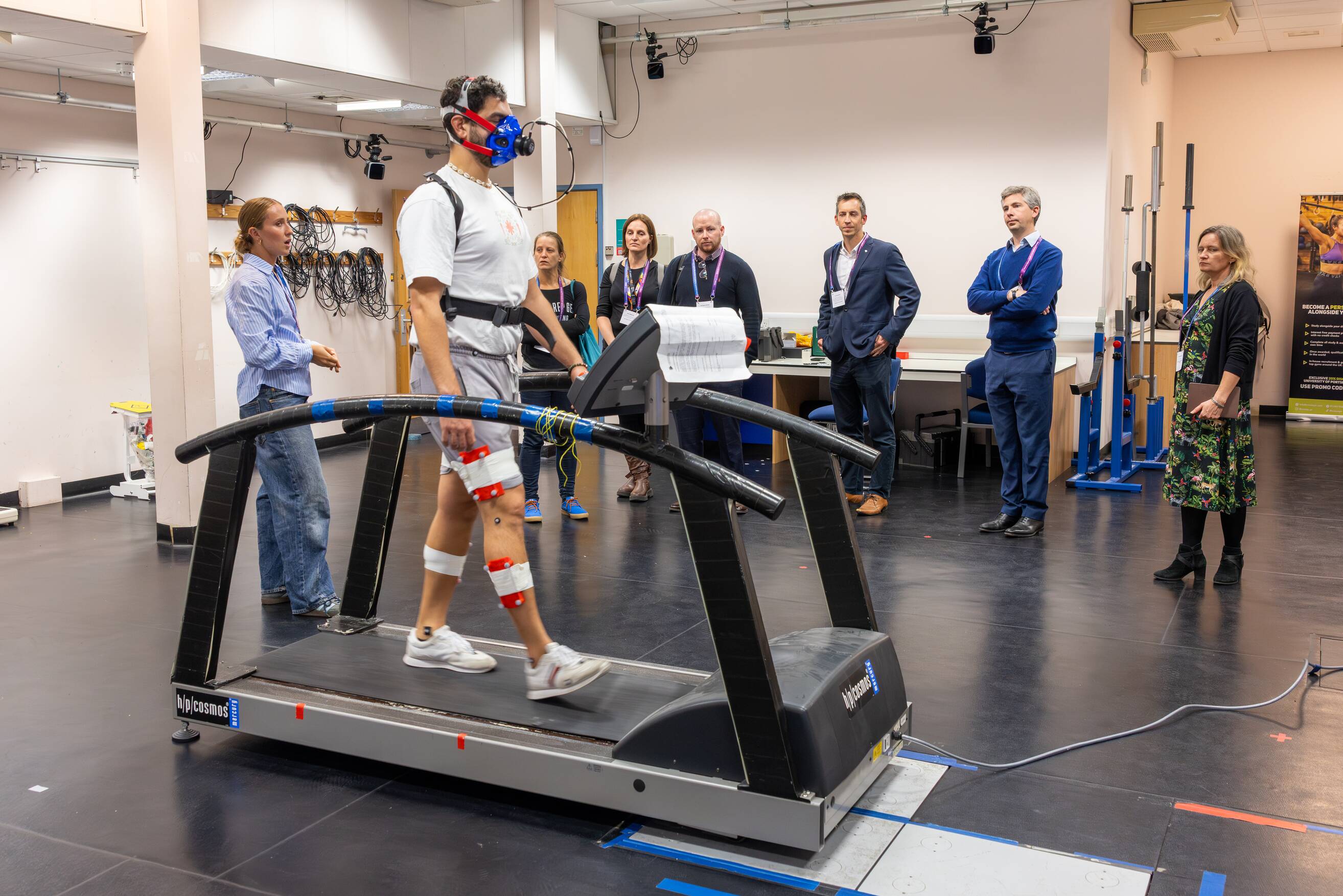 Person on a treadmill
