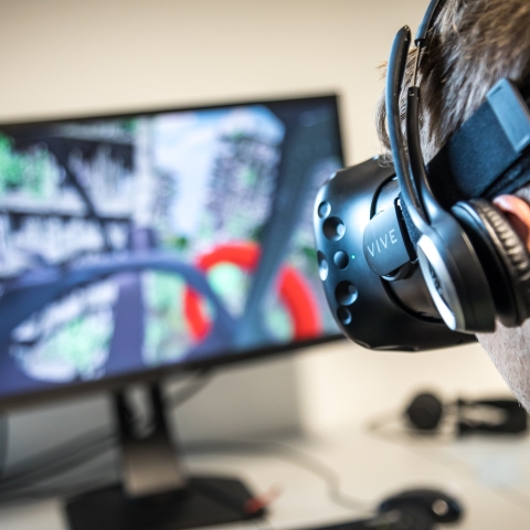 Student using VR