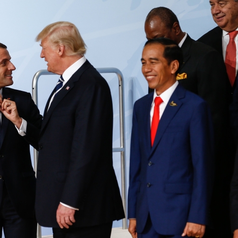 Trump and Macron 