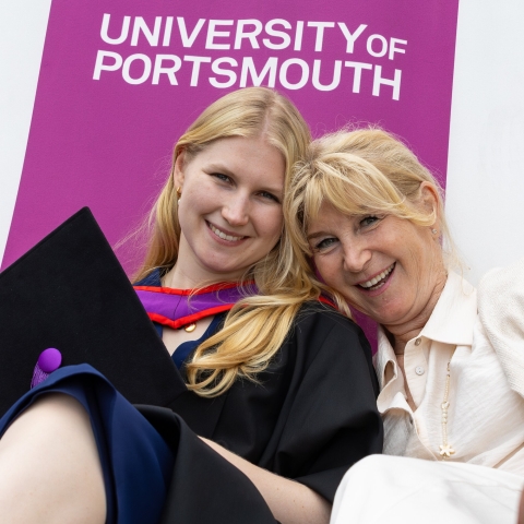 A graduate and her guest