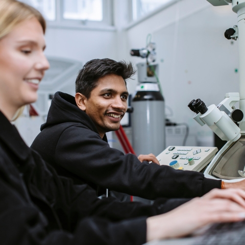 Students in a lab
