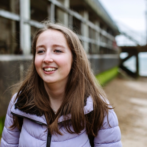 Woman smiling