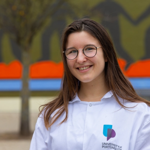 University of Portsmouth PhD student smiling