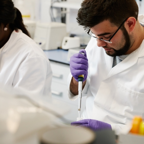 Man doing lab work