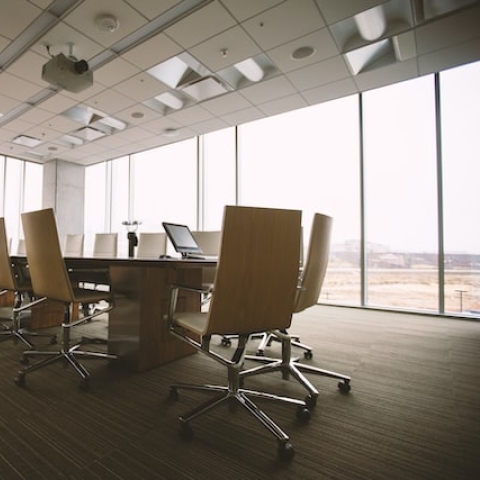 Empty boardroom in an office