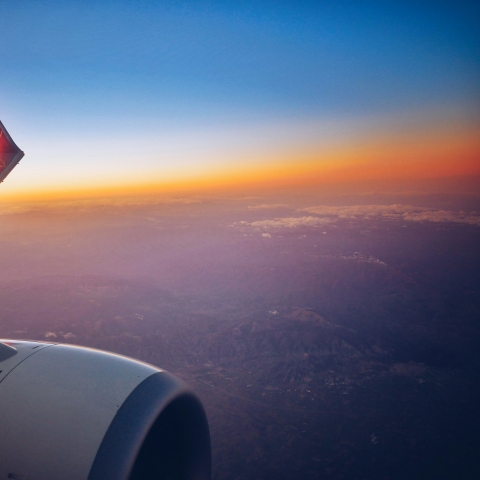 Plane in the sky