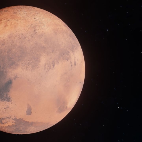 An image of the red planet, Mars