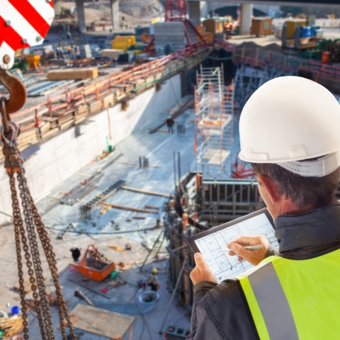 Construction management on site