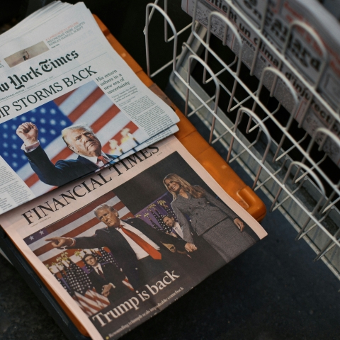 Donald Trump newspaper image