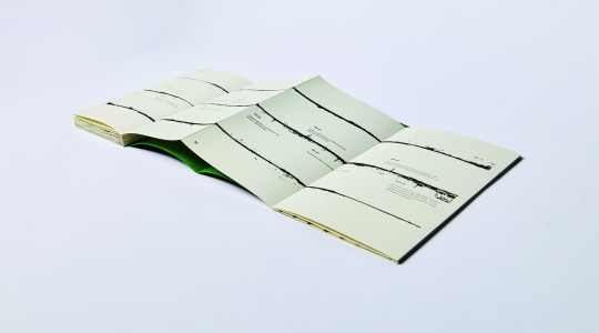 a typography book laid out flat