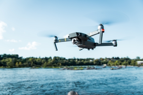 drone hovering mid-air