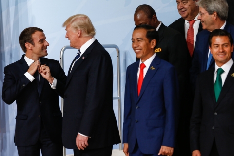 Trump and Macron 