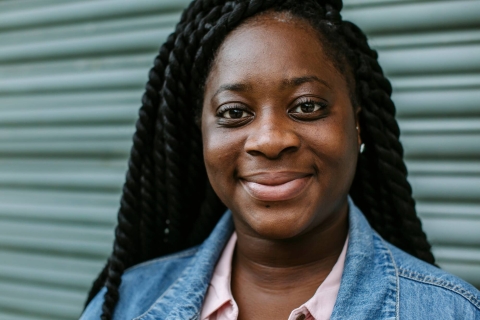 Photo shows civil engineering graduate Mimi Nwosu