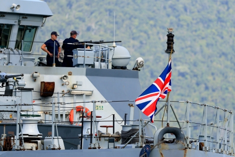 The Royal Navy vessel, HMS Tamar