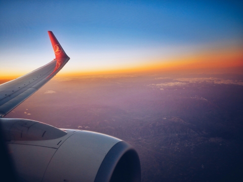 Plane in the sky