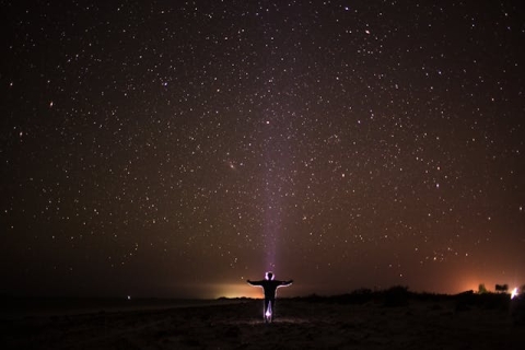 Person under Sky full of Stars 