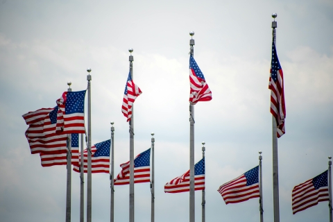 American flags