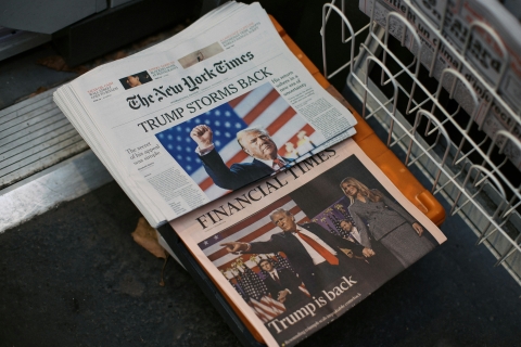 Donald Trump newspaper image