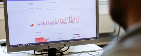Data on a screen