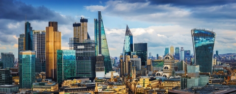 City of London skyline, banking district