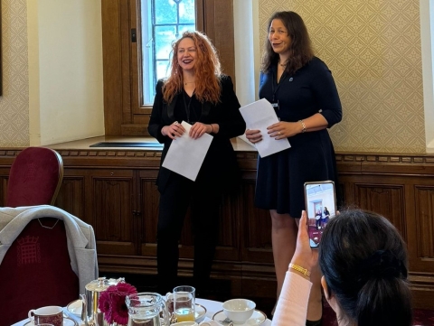 Devran Gulel and Karen Johnston at the House of Lords