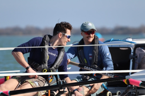Two brother on an ocean rowing boat