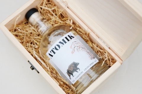 Atomik vodka bottle