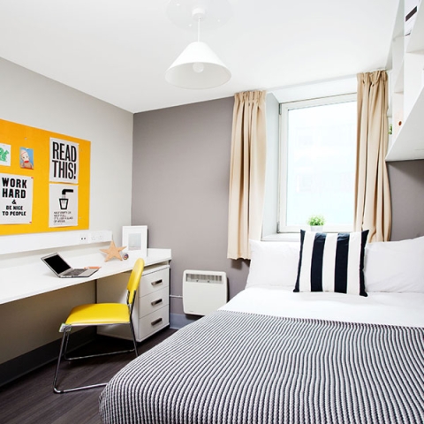 Bedroom in Margaret Rule Hall, Portsmouth