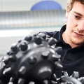 Student in an engineering lab