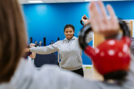 Student exercising