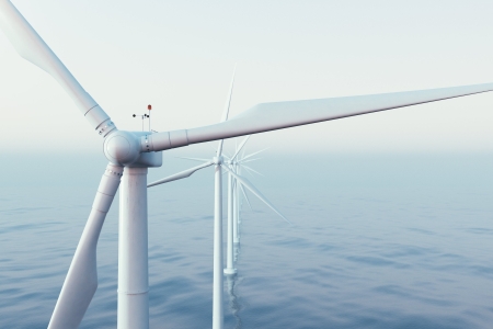 Sea wind turbines